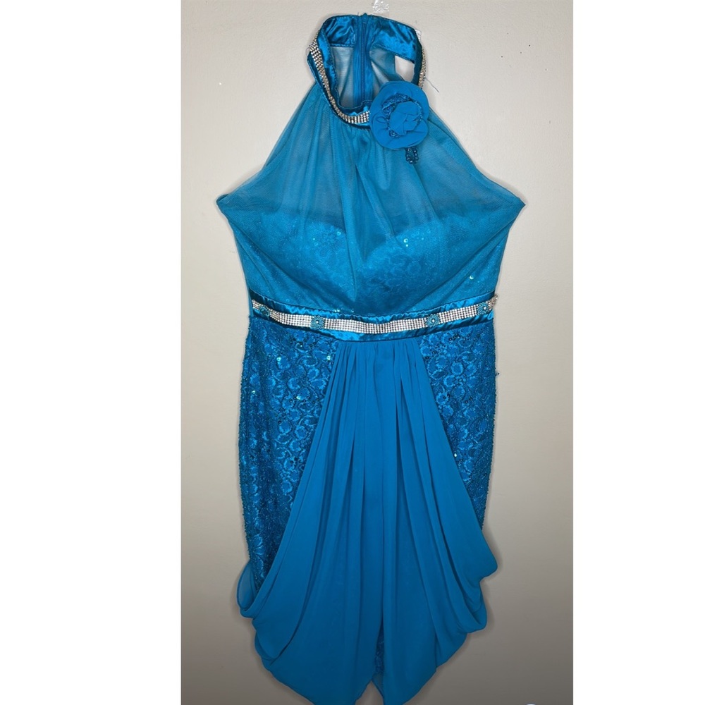 Blue Turquoise Midi Dress